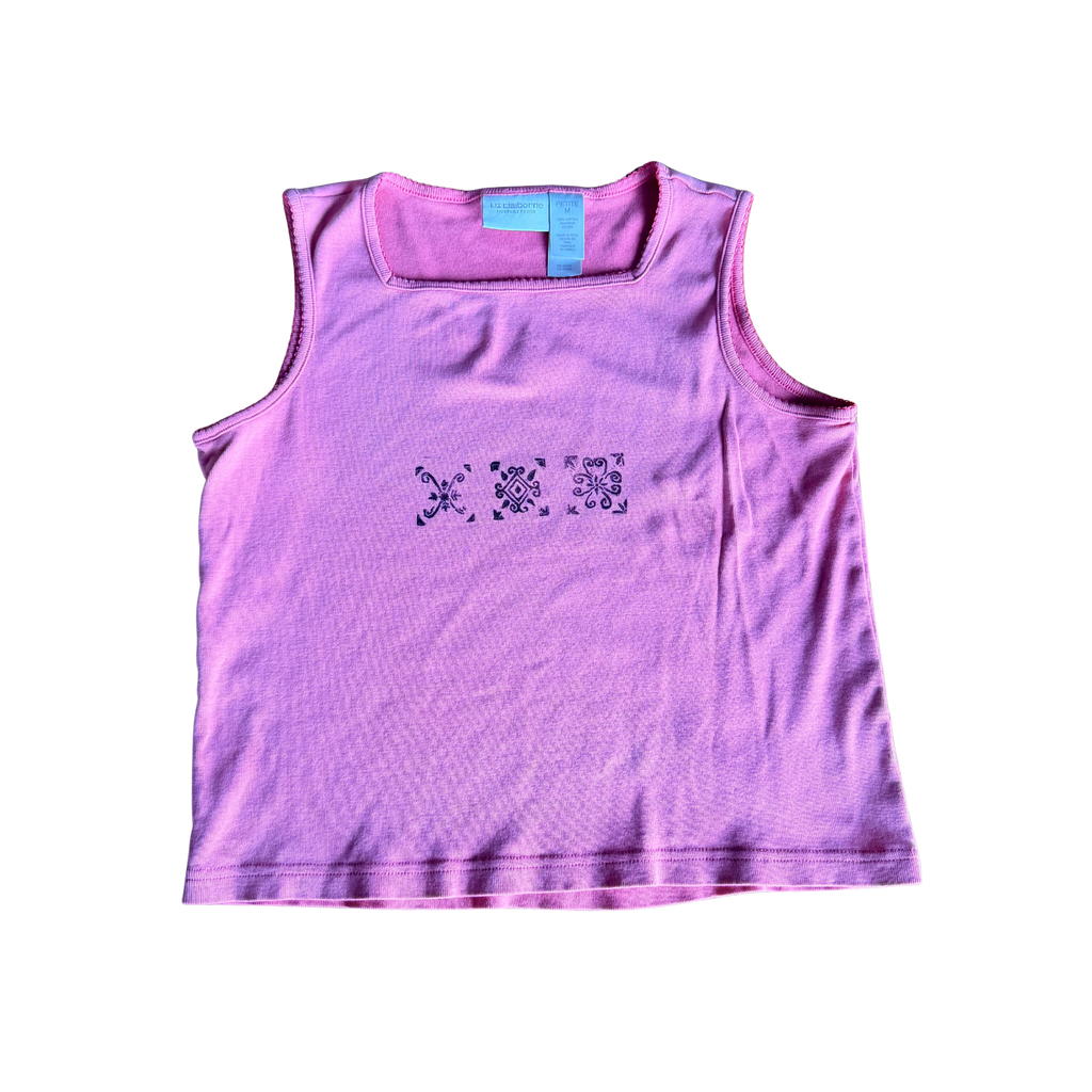 Pink Tanktop with Tile Print