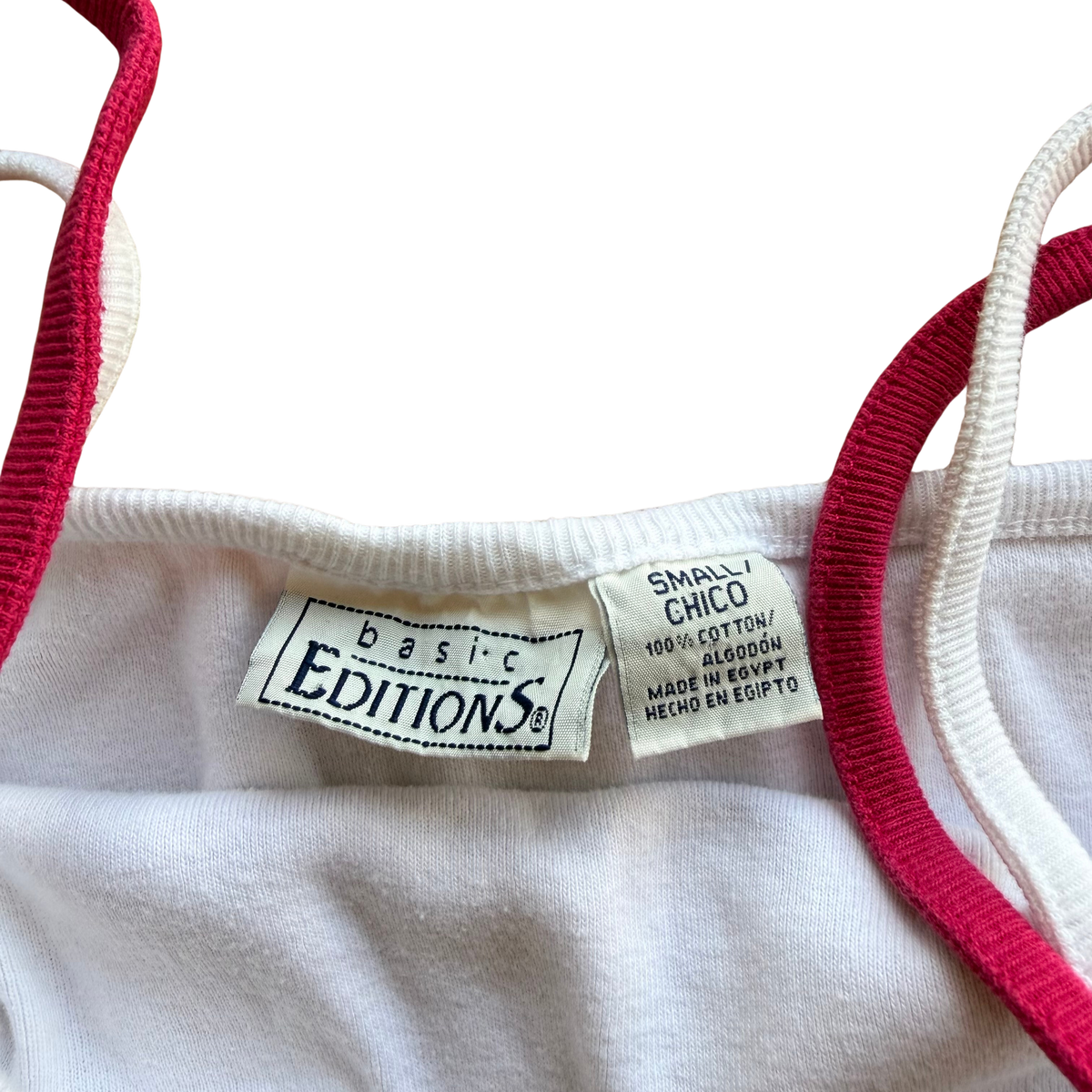 Hot pink and white layered tank top with bunny print