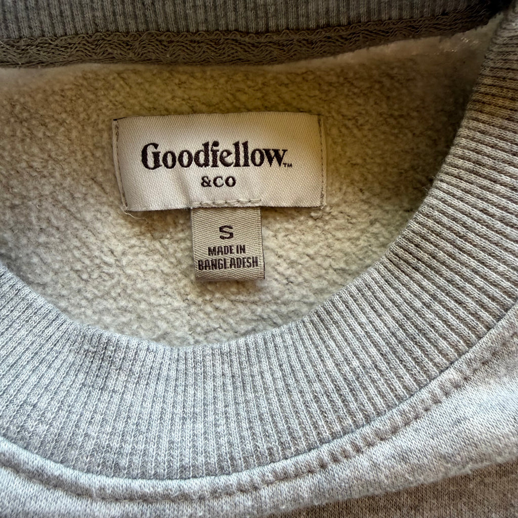 Grey sweatshirt with swan print